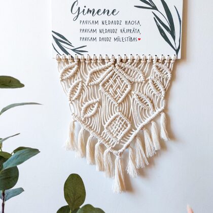 Macrame decorative boards